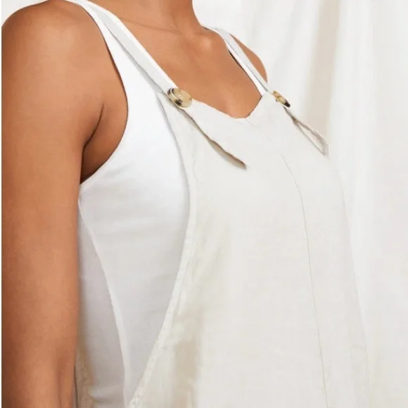 Velvet by Graham & Spencer - Linen Overalls/Jumpsuit - Picture 5 of 7